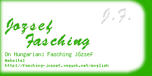 jozsef fasching business card